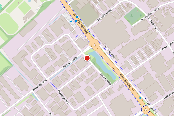 Brandweer-melding op Oostergracht, Soest op 28 mei, kaart-overzicht