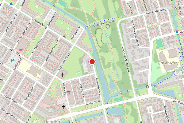 Brandweer-melding op Trekvogelweg, Amersfoort op 29 mei, kaart-overzicht