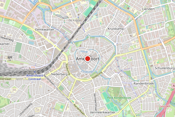 Brandweer-melding op van Blanken, Amersfoort op 30 mei, kaart-overzicht