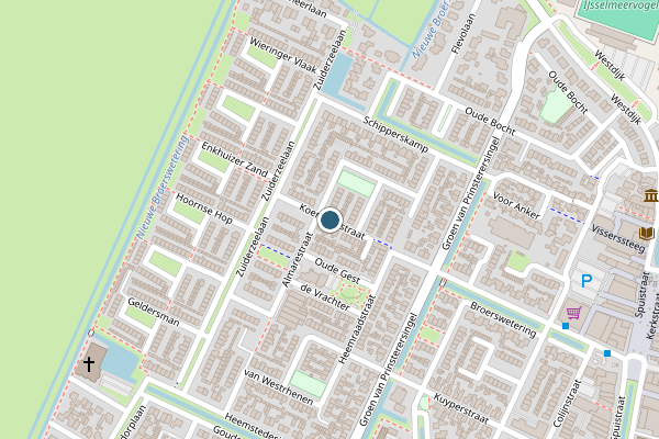 Politie-melding op Koenraadstraat, Bunschoten-Spakenburg op 30 mei, kaart-overzicht