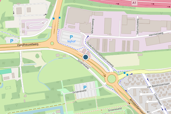 Politie-melding op Amsterdamsestraatweg, Baarn op 31 mei, kaart-overzicht