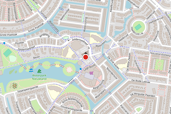 Brandweer-melding op Bever, Amersfoort op 1 juni, kaart-overzicht
