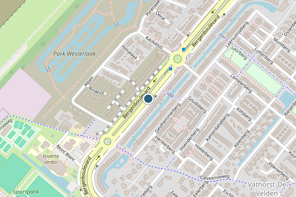 Politie-melding op Bergenboulevard, Amersfoort op 3 juni, kaart-overzicht