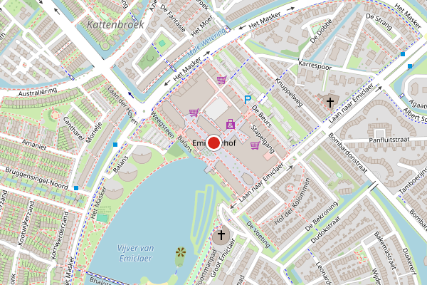 Brandweer-melding op Emiclaerhof, Amersfoort op 4 juni, kaart-overzicht