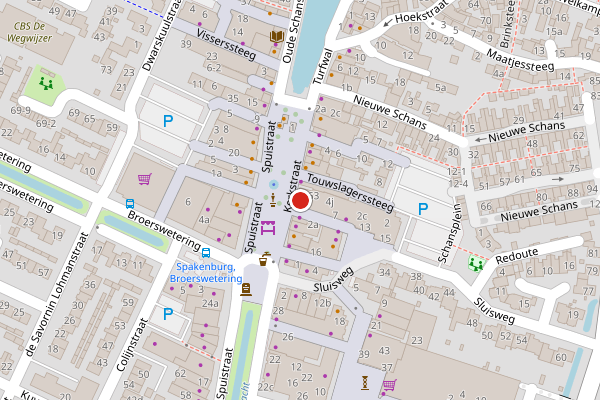 Brandweer-melding op Kerkstraat, Bunschoten-Spakenburg op 6 juni, kaart-overzicht