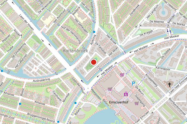 Brandweer-melding op Hof der Gedachten, Amersfoort op 6 juni, kaart-overzicht