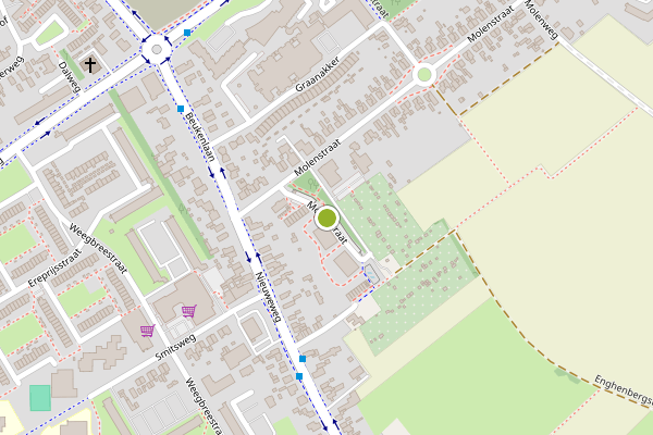 Ambulance + Politie samen ter plaatse op Molenstraat, Soest op 6 juni, kaart-overzicht nieuws-bericht