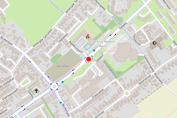 Brandweer-melding op Dalweg, Soest op 9 juni, kaart-overzicht