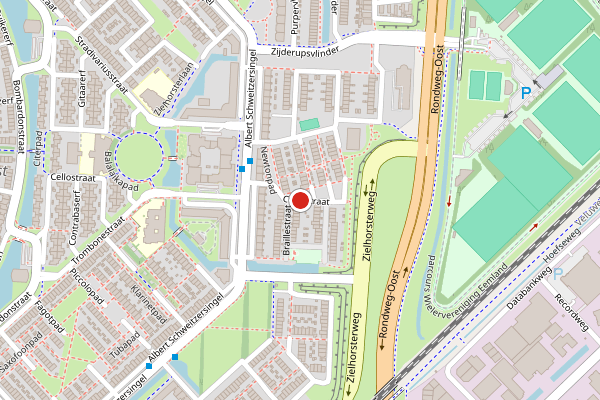 Brandweer-melding op Curiestraat, Amersfoort op 9 juni, kaart-overzicht