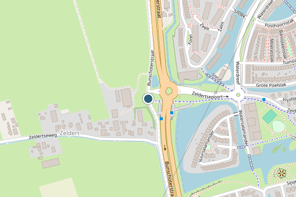 Politie-melding op Bunschoterstraat, Hoogland op 10 juni, kaart-overzicht