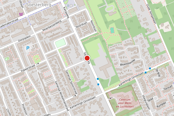 Brandweer-melding op Kampweg, Soesterberg op 12 juni, kaart-overzicht