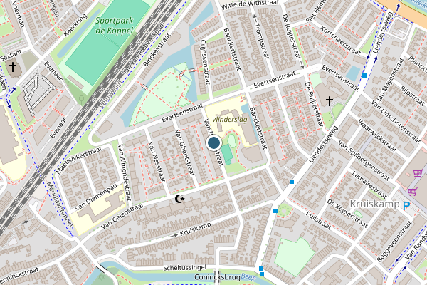 Politie-melding op Van Brakelstraat, Amersfoort op 12 juni, kaart-overzicht