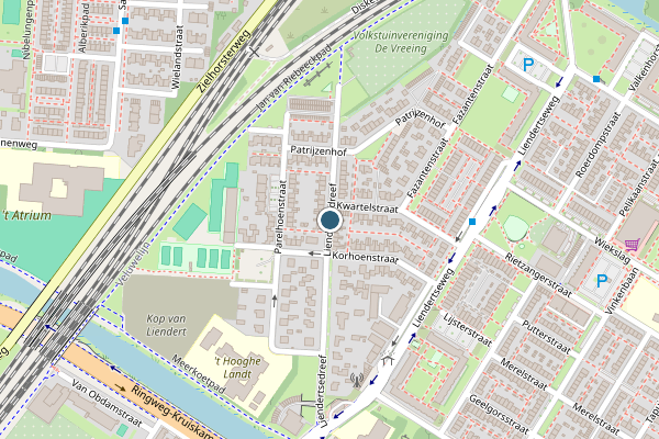 Politie-melding op Liendertsedreef, Amersfoort op 12 juni, kaart-overzicht