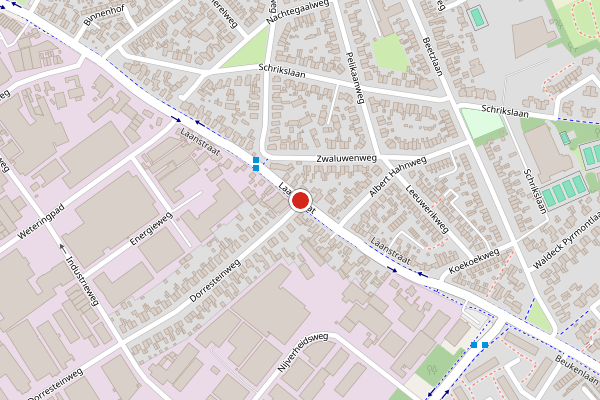 Brandweer-melding op Laanstraat, Soest op 17 juni, kaart-overzicht