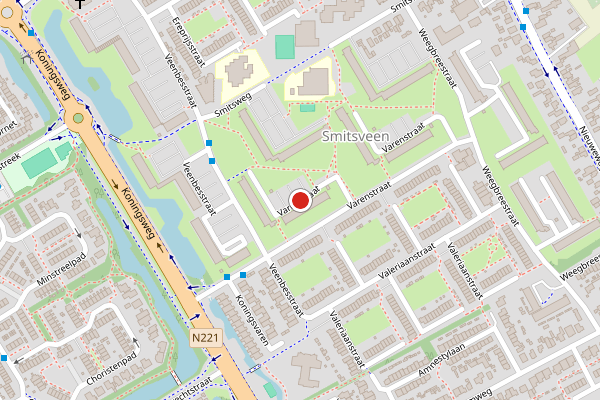Brandweer-melding op Varenstraat, Soest op 18 juni, kaart-overzicht