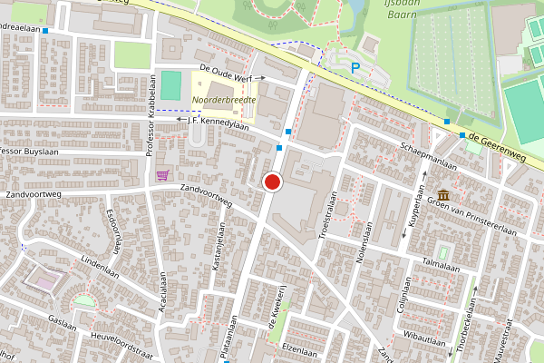 Brandweer-melding op Goeman Borgesiuslaan, Baarn op 19 juni, kaart-overzicht