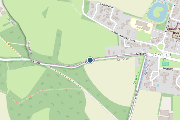 Politie-melding op Postweg, Leusden op 19 juni, kaart-overzicht