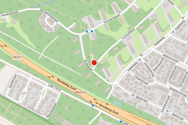 Brandweer-melding op Curacaolaan, Amersfoort op 20 juni, kaart-overzicht