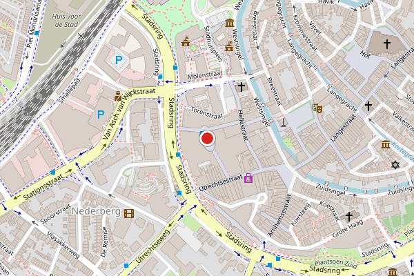 Brandweer-melding op Sint Jorisplein, Amersfoort op 21 juni, kaart-overzicht