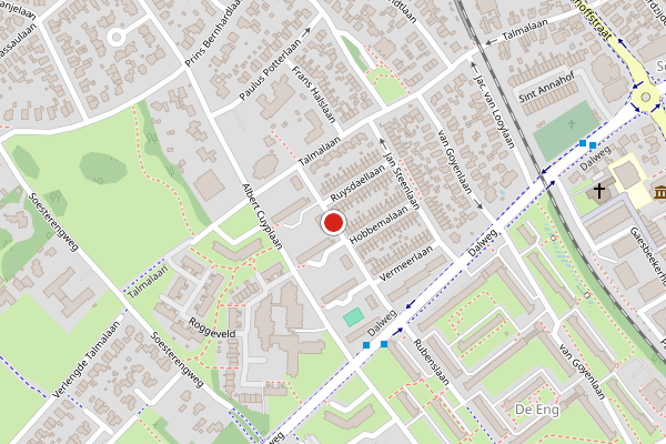 Brandweer-melding op Rubenslaan, Soest op 22 juni, kaart-overzicht