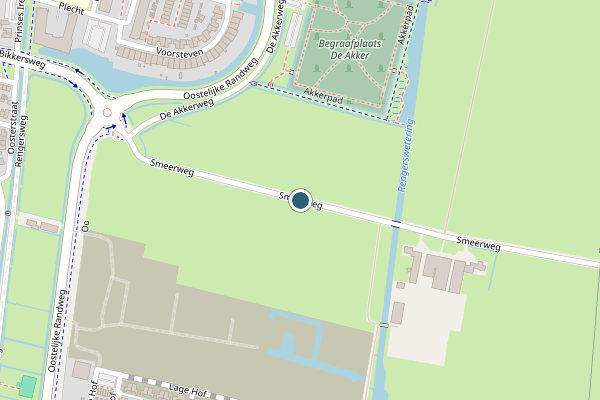 Politie-melding op Smeerweg, Bunschoten-Spakenburg op 23 juni, kaart-overzicht