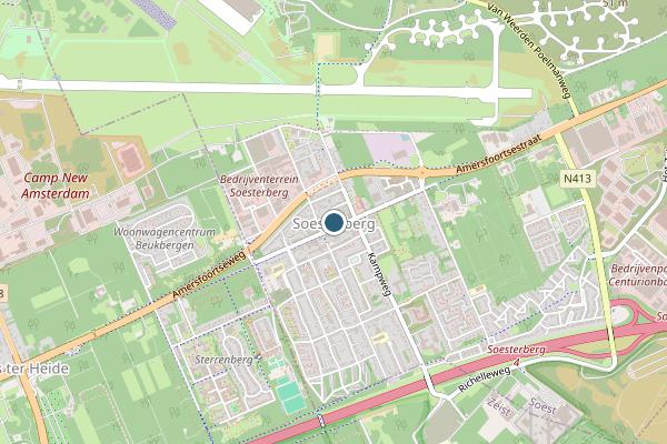 Politie-melding op Soesterberg op 23 juni, kaart-overzicht