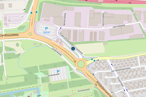 Politie-melding op Oude Amsterdamsestraatweg, Baarn op 24 juni, kaart-overzicht
