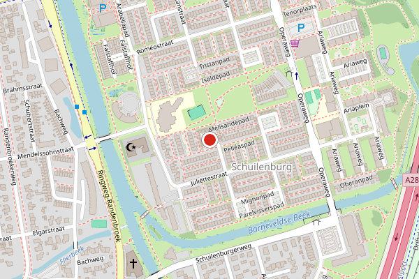 Brandweer-melding op Simsonplein, Amersfoort op 25 juni, kaart-overzicht