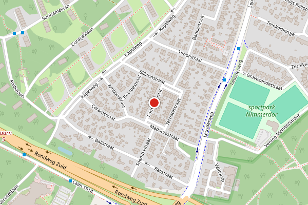 Brandweer-melding op Lombokstraat, Amersfoort op 26 juni, kaart-overzicht