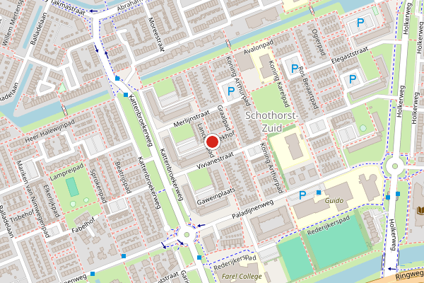 Brandweer-melding op Lancelotpad, Amersfoort op 26 juni, kaart-overzicht