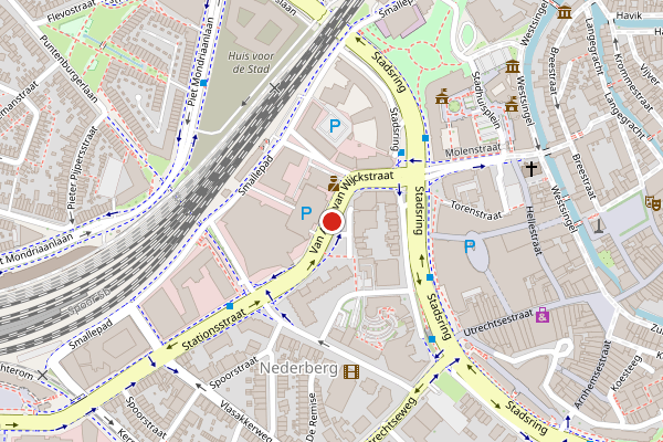 Brandweer-melding op Van Asch van Wijckstraat, Amersfoort op 6 mei, kaart-overzicht