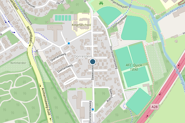 Politie-melding op Dorresteinseweg, Amersfoort op 6 mei, kaart-overzicht