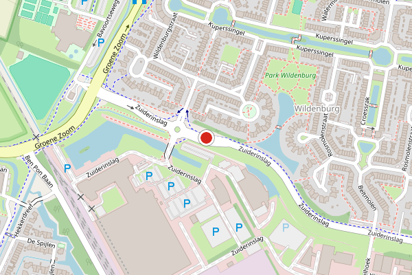 Brandweer-melding op Zuiderinslag, Leusden op 1 mei, kaart-overzicht